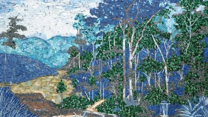 Obras de arte contemporânea de Vik Muniz feitas com materiais inusitados, em exposição no CCBB Brasília, Distrito Federal