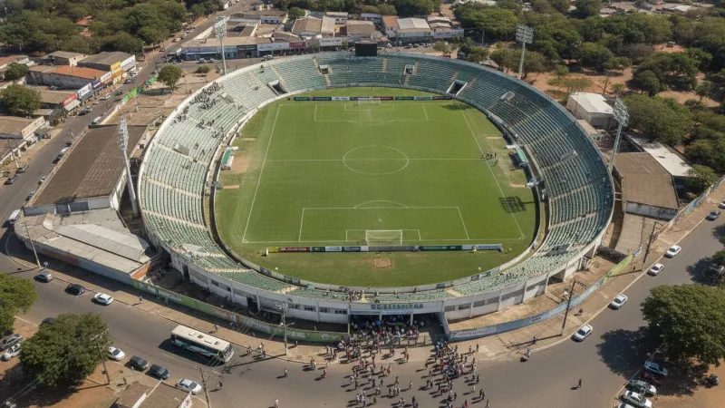Estádio Hailé Pinheiro, a Serrinha, em Goiânia, palco de jogos do Goiás Esporte Clube